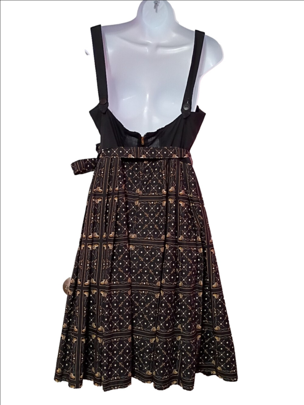 50's Sailor Print Fit And Flare Cotton Dress - Picture 6 of 16